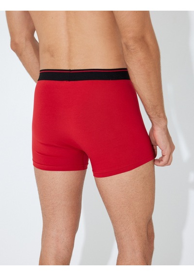 Koton 3'lü Boxer Seti Kuru Kafa Baskılı Çok Renkli Pamuklu Bordo 5wlm90039mk Bordo