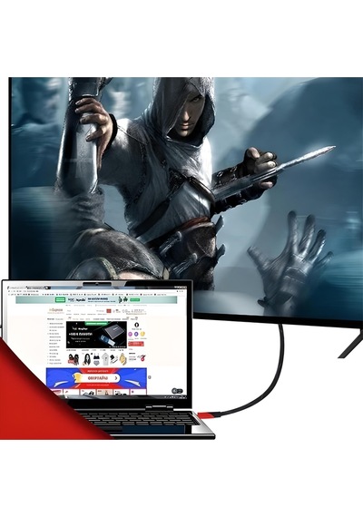 Hdmı Kablosu 10 Metre Hdtv Bilgisayar Uydu Görüntü Ses Full Hd Sargılı Görüntü Aktarma Kablosu