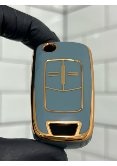 Opel Astra H Corsa D Vectra C Corsa C Combo Uyumlu Nano Anahtar Kılıfı Gri - Gold