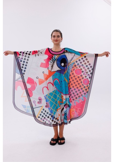 Tarzını Seç Kimono Pareo - Tesettür Pareo - Fethiye Model 240x135 Cm Çok Renkli