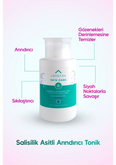 Arındırıcı Sıkılaştırıcı Tonik Siyah Nokta Karşıtı Gözenek Sıkılaştırıcı Cilt Bakım Tonik 200 Ml