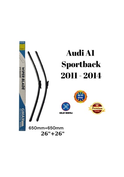 Audi A1 Sportback 2011 2012 2013 2014 Uyumlu 24"+16" İnç Araca Özel Ön Cam Silecek Süpürgesi Takımı 600+400mm