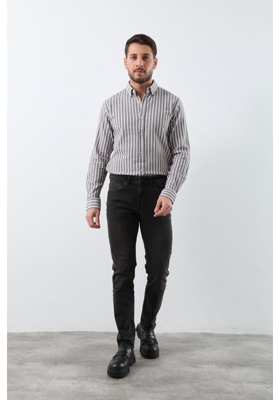 Blue White Erkek Siyah Düz Kesim Jean Pantolon 35