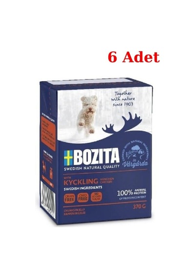 Bozita Naturals Tavuklu Köpek Konservesi 6 x 370 G