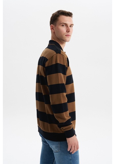AR-MA Arma Erkek Ribanalı Regular Fit Çizgili %100 Pamuk Ringel Ottoman Kumaş Polo Yaka Düğmeli Sweatshirt K30554952602 Siyah AR-MA Arma Erkek Ribanalı Regular Fit Çizgili %100 Pamuk Ringel Ottoman Kumaş Polo Yaka Düğmeli Sweatshirt K30554952602 Siyah