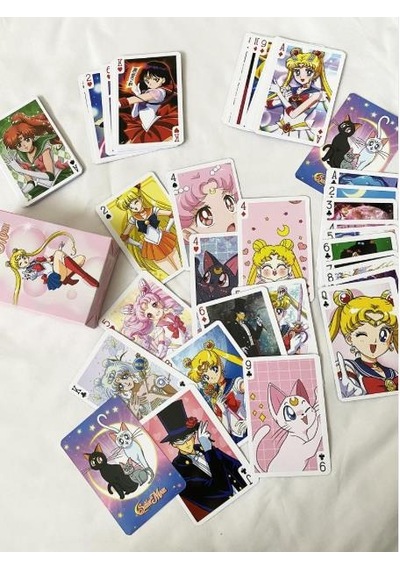 İskambil Kağıdı Anime Sailor Moon Poker Oyun Kartı 54 Adet İskambil Destesi
