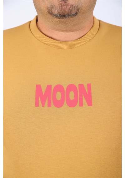 Moc Grande Mocgrande Büyük Beden Erkek Sweat Moon 22731 Vizon