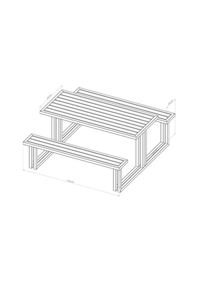 KOMPLE METAL 6 KİŞİLİK PİKNİK MASASI