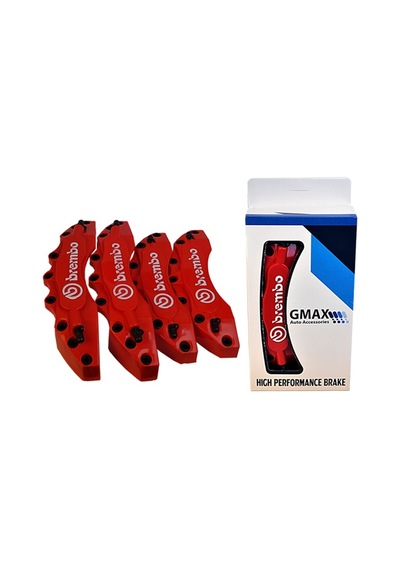 Brembo Fren Kaliper Kapağı Jant Braketi Universal 16” Jant ve Üzeri İle Uyumlu 4lü Set Kırmızı