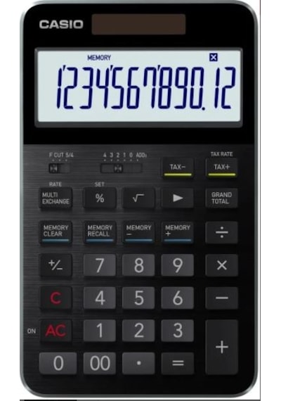 Casio S100x-bk-dj Profesyonel 12 Hane Masa Üstü Hesap Makinesi
