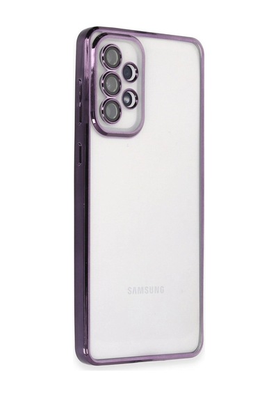 Samsung Galaxy Uyumlu, A73 5g Kılıf Lensli Silikon - Mor