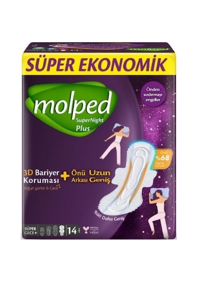Molped Süpernight 3D Bariyerli Önü Uzun Süper Gece 14'lü