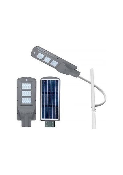 Güneş Enerjili Bahçe Aydınlatma Direği+60W Solar Sokak Lambası