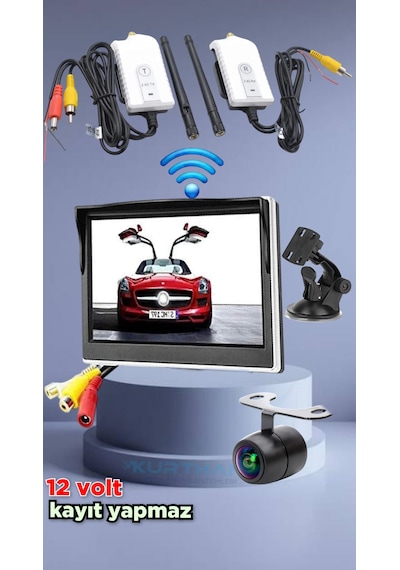 5 İnç Monitör Kablosuz Görüntü Aktarıcı Kit Kelebek Kamera Seti