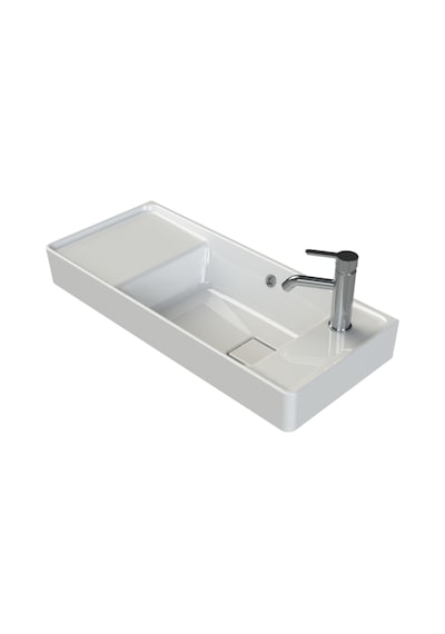 Turkuaz Seramik Cerastyle Sharp Etajer Uyumlu Lavabo 80 x 35 CM