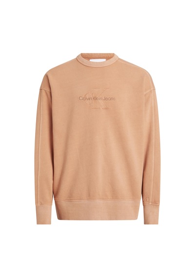 Calvin Klein Mıneral Dye Crew Nec Erkek Turuncu Sweatshirt