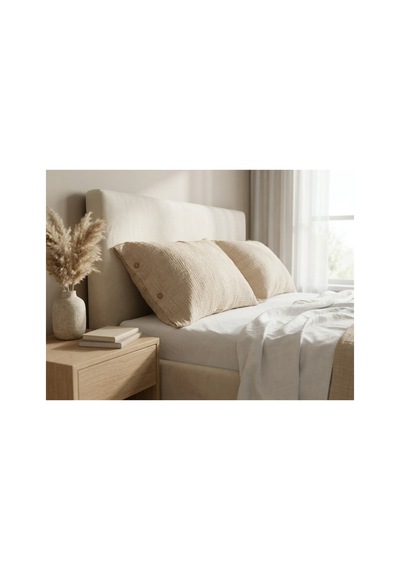 4 Katlı Müslin Naturel %100 Pamuklu 2 Adet Yastık Kılıfı 50x70cm Vizon - 875312156 Vizon