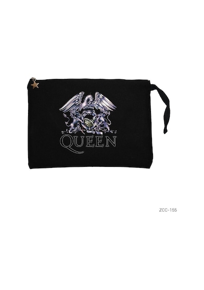 Zepplin Giyim Queen Crow Siyah Clutch Astarlı Cüzdan / El Çantası