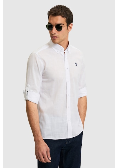U.s. Polo Assn. Erkek Beyaz Gömlek Basic 50324660-vr013