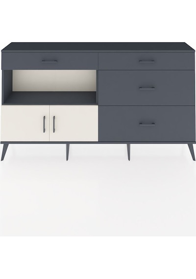 Arges Konsol Tek Raflı 4 Çekmeceli 2 Kapaklı 176x30x99 Antrasit-a Antrasit-aytaşı/antrasit Arges Konsol Tek Raflı 4 Çekmeceli 2 Kapaklı 176x30x99 Antrasit-a Antrasit-aytaşı/antrasit
