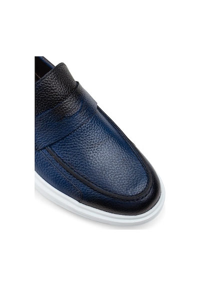 Deery Hakiki Deri Mavi Comfort Erkek Loafer Mavi (548641236) Mavi
