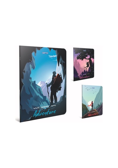 Gıpta Dikişli Karton Kapak Defter Adventure A6 80 Yp Kare.stn Çok Renkli