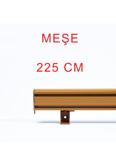 Meşe Dekoratif Perde Alüminyum Dekoratif Ray Kornişi 225 Cm