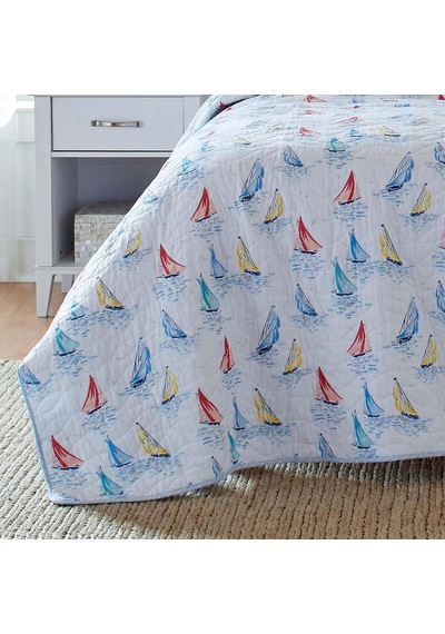 Ahoy Quilt Set, King, Blue Multi Çok Renkli