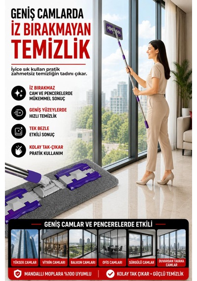 3'lü Mikrofiber Mandallı Mop Yedek Bezi 20x40 Cm Süper Emici Lazer Kesim İz Bırakmayan Tüm Standart Mandallı Moplarla Uyumlu Gri