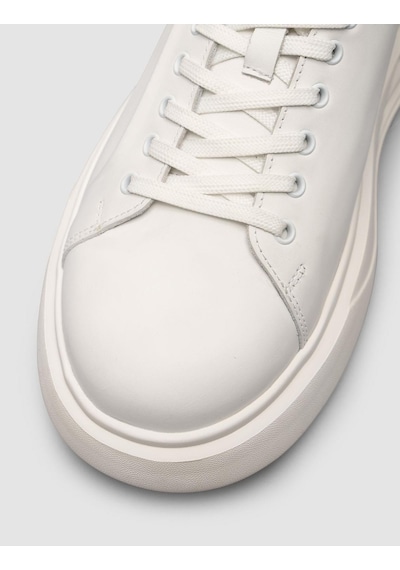 %100 Nubuk Deri Beyaz Erkek Sneaker Beyaz