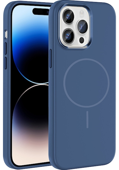 Apple Uyumlu iPhone 14 Pro Max Kılıf M-safe Şarj Özellikli Metal Kamera Çerçeveli Mkst Edi Silikon Kapak - Rose G Rose Gold