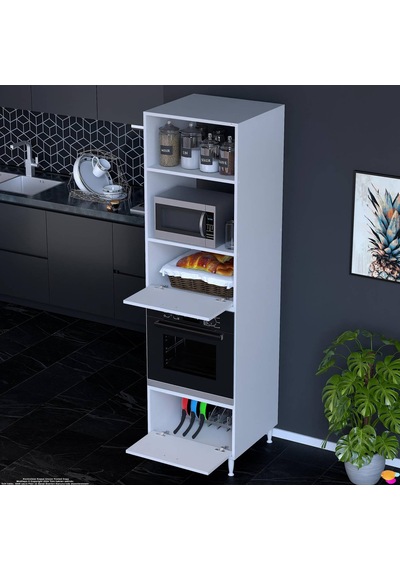 Eliusta Viramo Mikrodalga/ankastre Fırın Dolabı 2 Kapaklı Depolama Alanlı 60x217x56 Cm Modüler Dolap Beyaz Eliusta Viramo Mikrodalga/ankastre Fırın Dolabı 2 Kapaklı Depolama Alanlı 60x217x56 Cm Modüler Dolap Beyaz