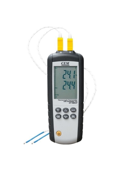 Cem Dt-38F Sıcaklık Kayıt Cihazı 2 Kanallı Datalogger
