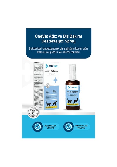 Onevet Kedi ve Köpekler İçin Ağız ve Diş Bakımı Destekleyici Damla 50 ml