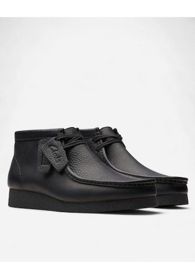 Clarks Wallabeeevo Bt Black Leather, M 7 Erkek Siyah Bot 26179710 Siyah