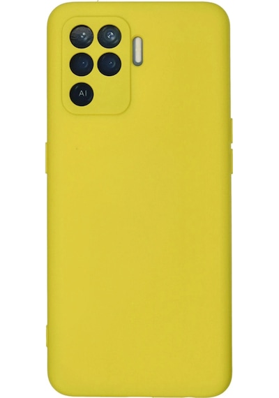 Newface Oppo Reno 5 Lite Kılıf Nano İçi Kadife Silikon Semeglbl - 92 - Sarı