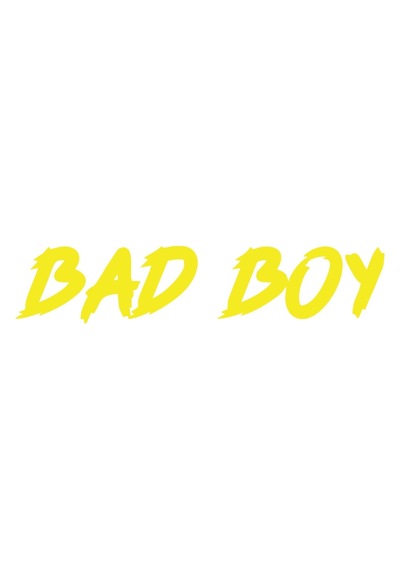 Bad Boy Araba Sticker 17x17 Cm Sarı