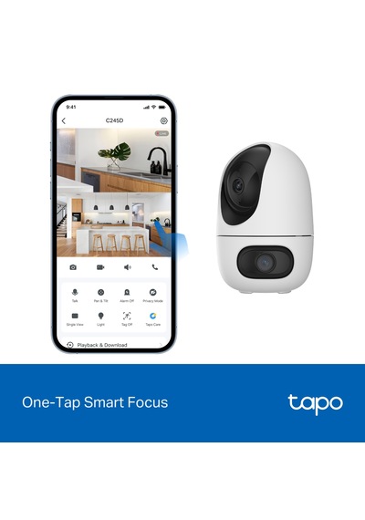 Tp-link Tapo C245d 2k 3mp Çift Lensli Akıllı Güvenlik Kamerası 360 Geniş Açı Ve Tele-lens Akıllı Hareket Takibi