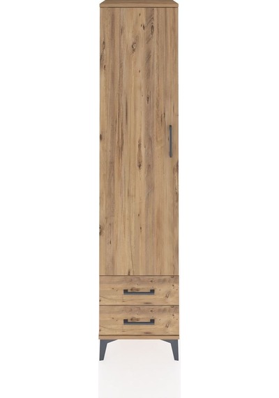 Hyperion Dolap 5 Raflı 2 Çekmeceli Tek Kapaklı 44x44x195 Çam-çam Çam