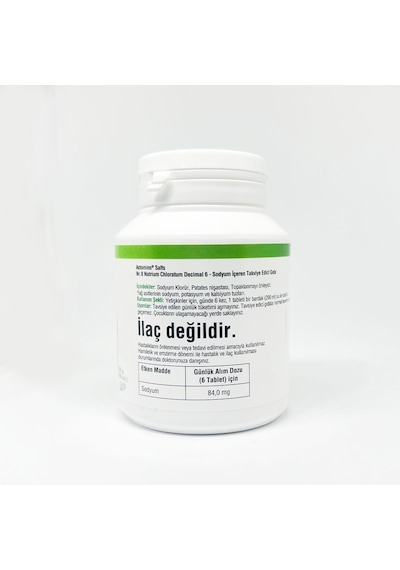 Schüssler Tuzları Actomins Nr 8 Natrium Chloratum 400 Tablet