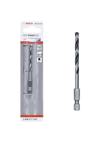 Point Teq Altıgen Şaftlı Hss Matkap Ucu 4,5 Mm