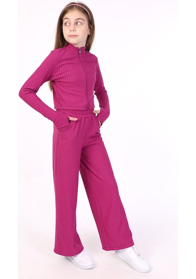 Toontoy Kids Toontoy Kız Çocuk 3lü Eşofman Takım Mürdüm
