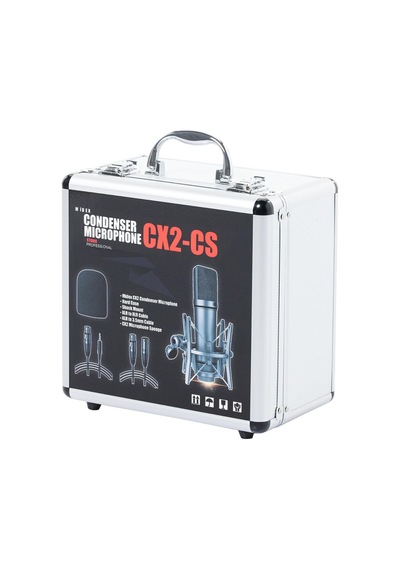 Karın Bölgesix Cx2 Yüksek Kaliteli Condenser Stüdyo Ses Kayıt Mikrofon Seti Geniş Diyafram