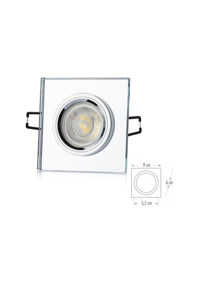Cata Sardunya Kare Dekoratif Cam Spot Ct-6556