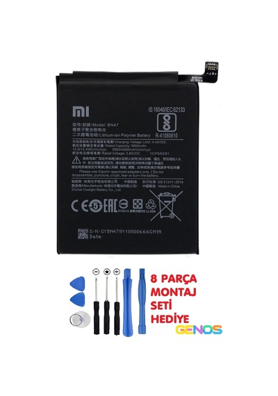 Xiaomi Mi A2 Lite / Redmi 6 Pro Batarya Pil Bn47 4000 Mah + Montaj Set
