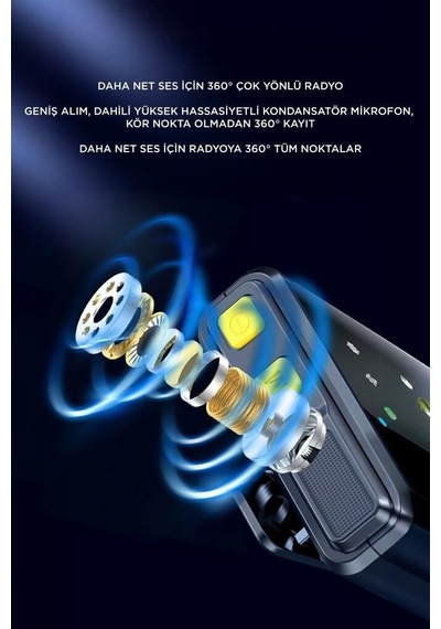 Yaka Mikrofonu Type-c Lightning Aux 2 Adet 3ın1 F11-2 Kamera Ses Canlı Yayın Telefon Aleti