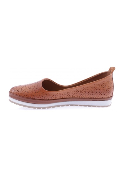 Dgn 503-1-22y Kadin Lazer Baslkili Comfort Ayakkabi Taba