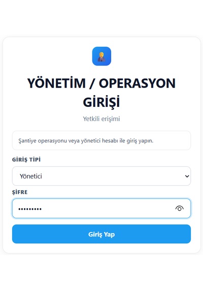 Şantiye Takip Panosu Modülü Giriş/çıkış Takip Sistemi