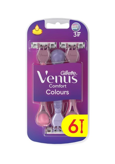 Lexroo Venus Comfort Colours Kadın Tıraş Bıçakları, 6 Kadın Tıraş Bıçakları