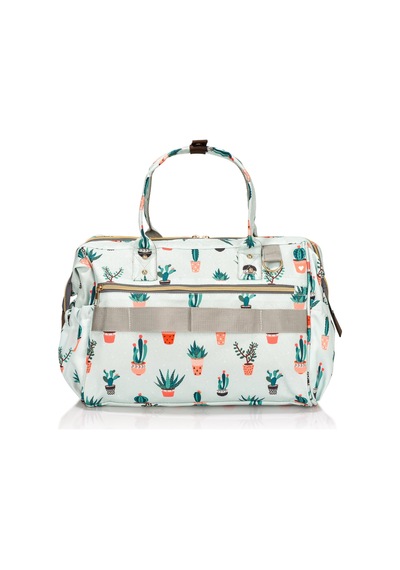 Lal Baby Baggage Bag Kaktüs Omuz Askılı Anne Bebek Bakım Çantası Beyaz